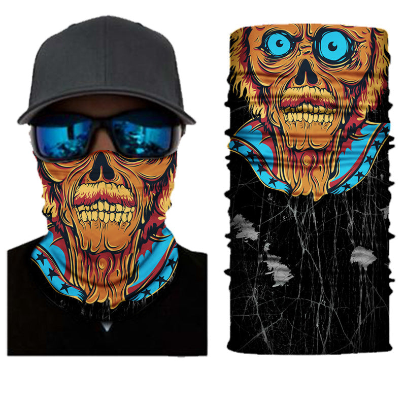 Biker Motorcycle Cycling Face Mask Shield Protective Neck Tube Scarf Headband