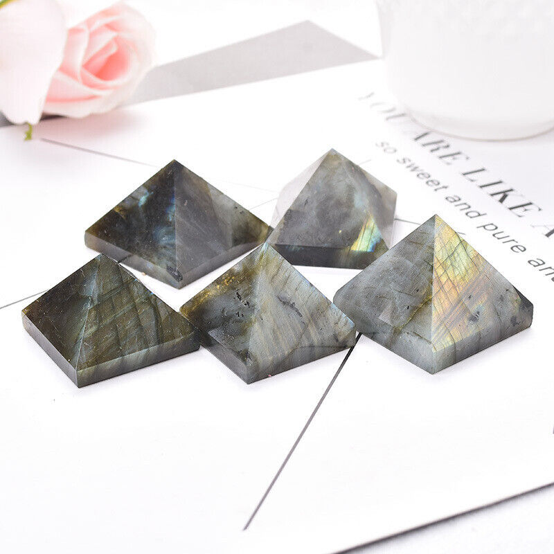 Small Size Natural Stone Crystal Pyramid Energy Gemstone Tower Home Decor Gifts