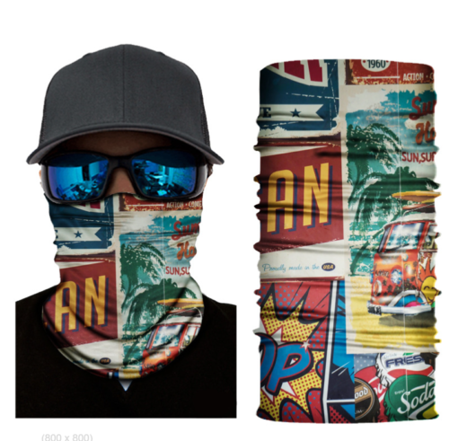 Cycling Camouflage Neck Gaiters Bandanas Fabric Motorcycle Face Masks Sunscreen
