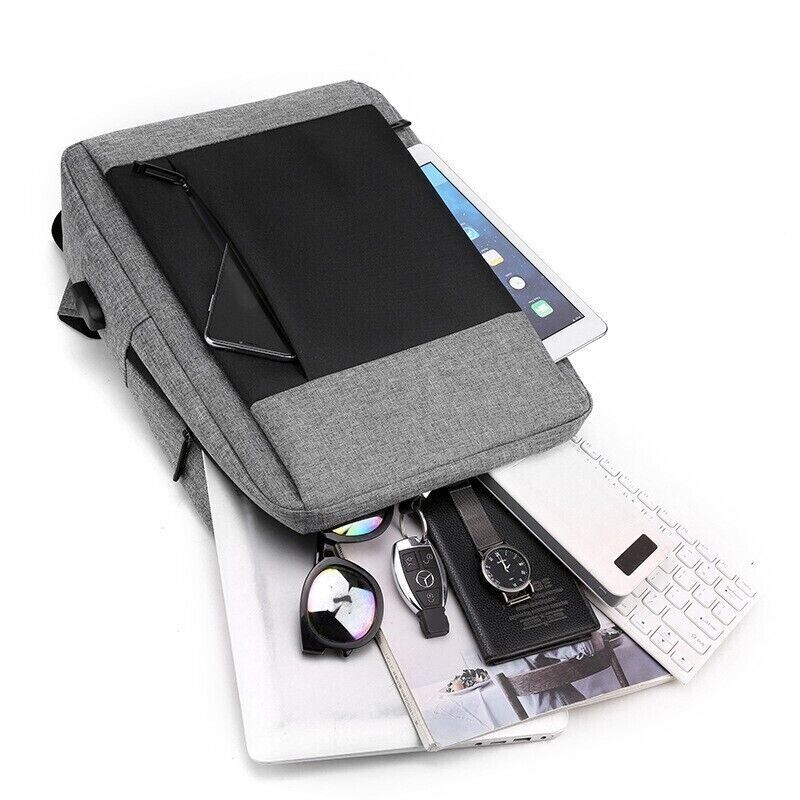 Unisex Waterproof Large Capacity Business Travel Bag USB Computer Nylon Backpack