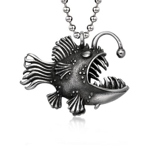 Mix Theme Retro Fox Head Sweater Chain Gemstone Titanium Steel Pendant Cat Head Necklace