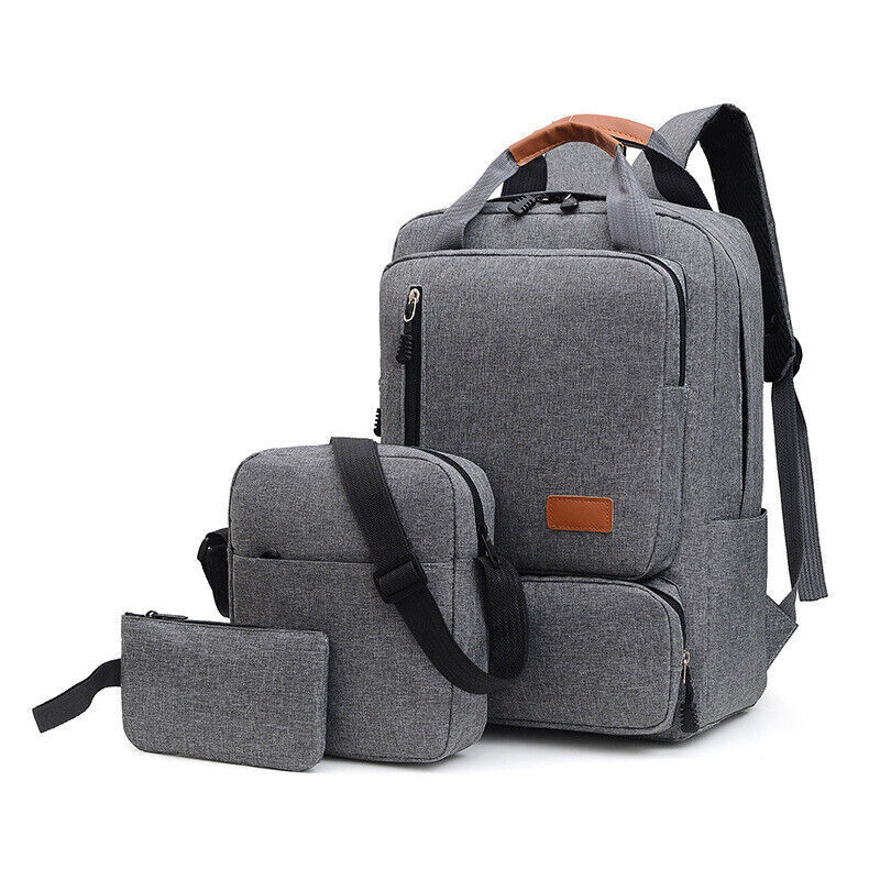 Unisex Three Piece Waterproof Business Backpack Large Capacity Computer Bag