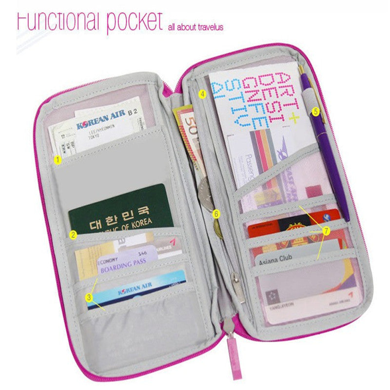 NEW TRAVEL PASSPORT HOLDER WALLET CREDIT CARD ORGANIZER BAG