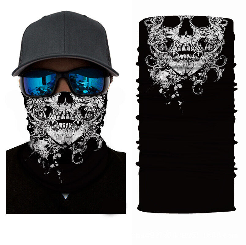 Motorcycle Biker Cycling Neck Gaiters Tube Snood Fabric Sunscreen Masks Bandana