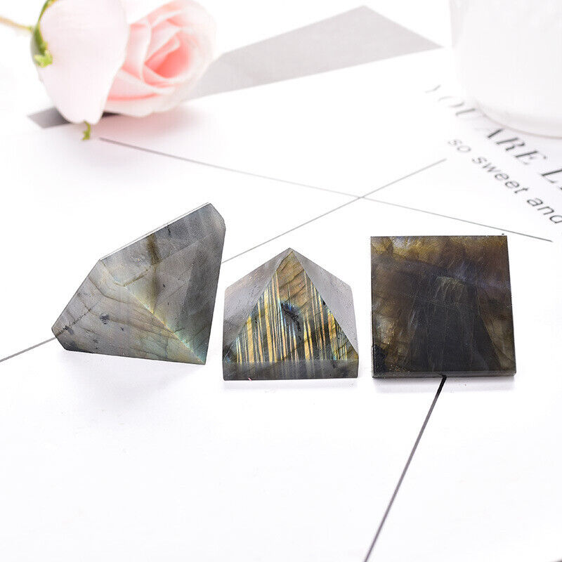 Small Size Natural Stone Crystal Pyramid Energy Gemstone Tower Home Decor Gifts