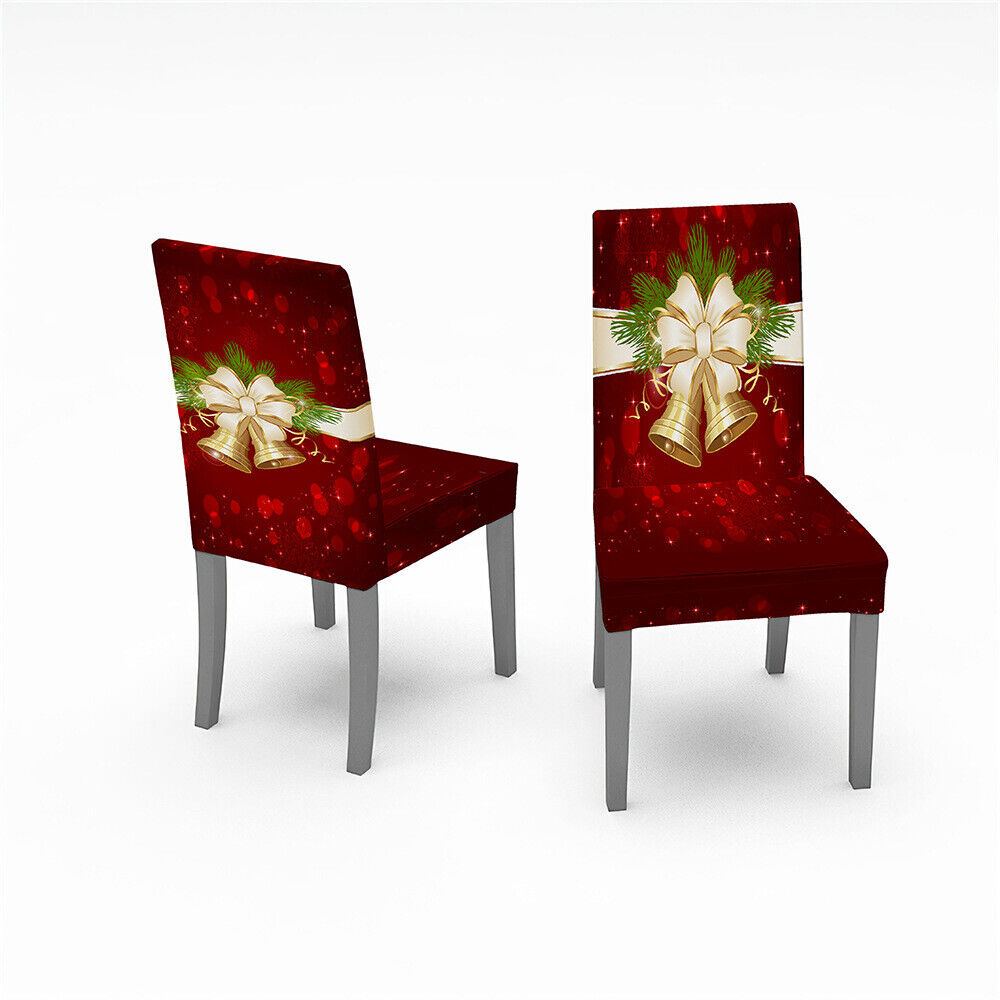 Christmas Dining Chair Covers XMAS Party Decorations Santa Claus Seat Cover