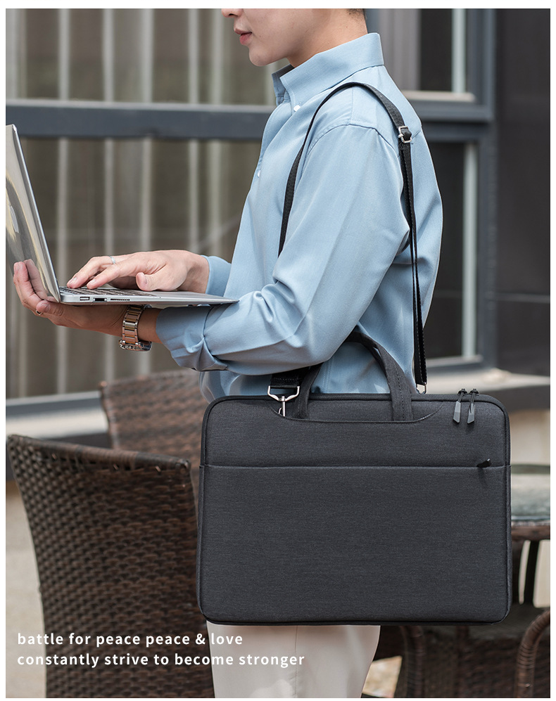 Unisex Lightweight Large Capacity Laptop Bag Travel Waterproof Briefcase 4 Color