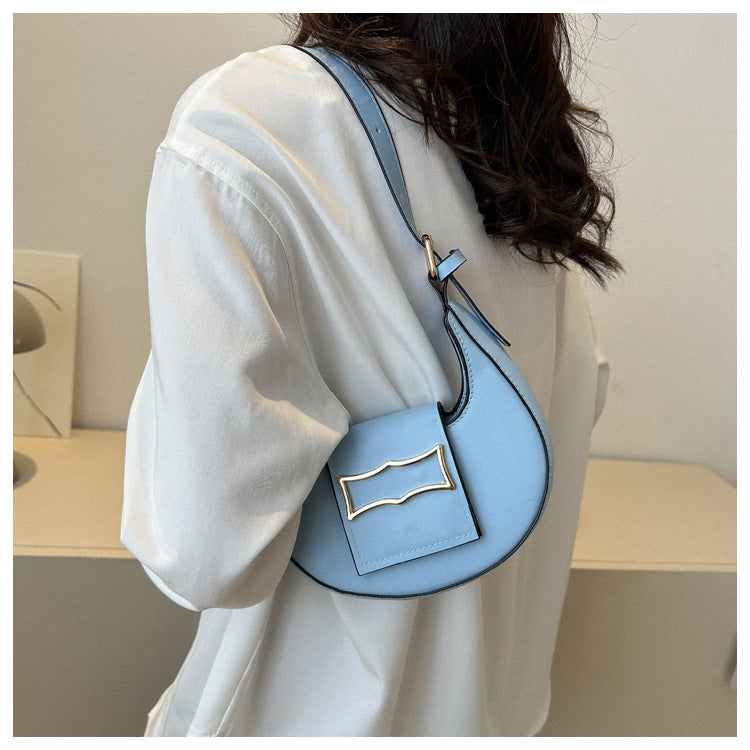 10 Colors Fashion Women Moon Shape Underarm Trend Shoulder Strap Dumpling Bag
