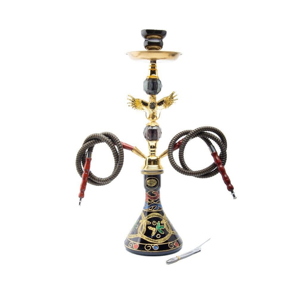 Handmade Traditional Gift Eagle Eiffel Tower Shisha Double or Four Hose Hookah