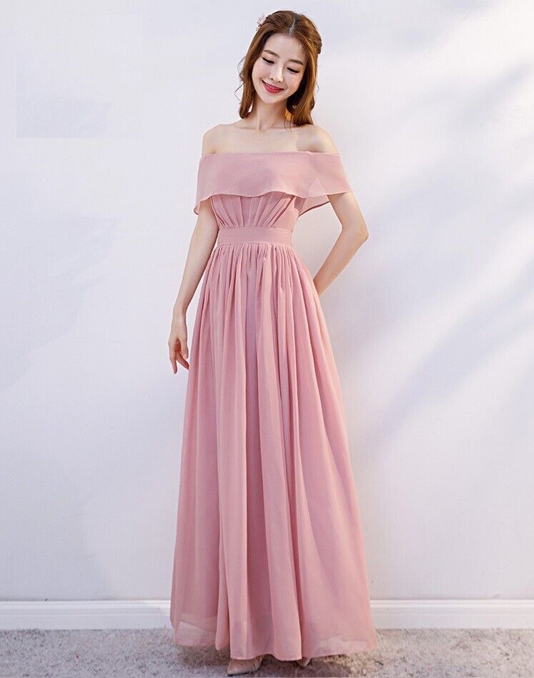 Women Fashion Evening Wedding Long Maxi Cocktail Prom Bridesmaid Ball Gown Dress
