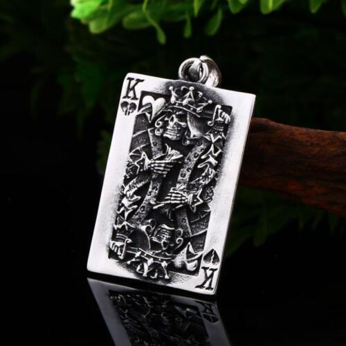 Retro Pendant Punk Vintage Cross Animal Totem Poker Pendant Biker Chain Necklace