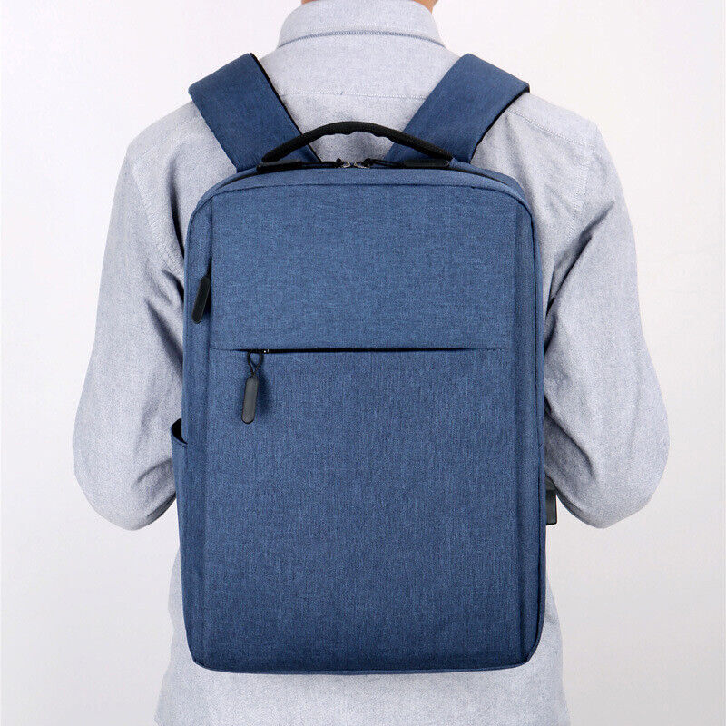 Unisex Waterproof Canvas Backpack USB Schoolbag Travel Laptop Business Bag