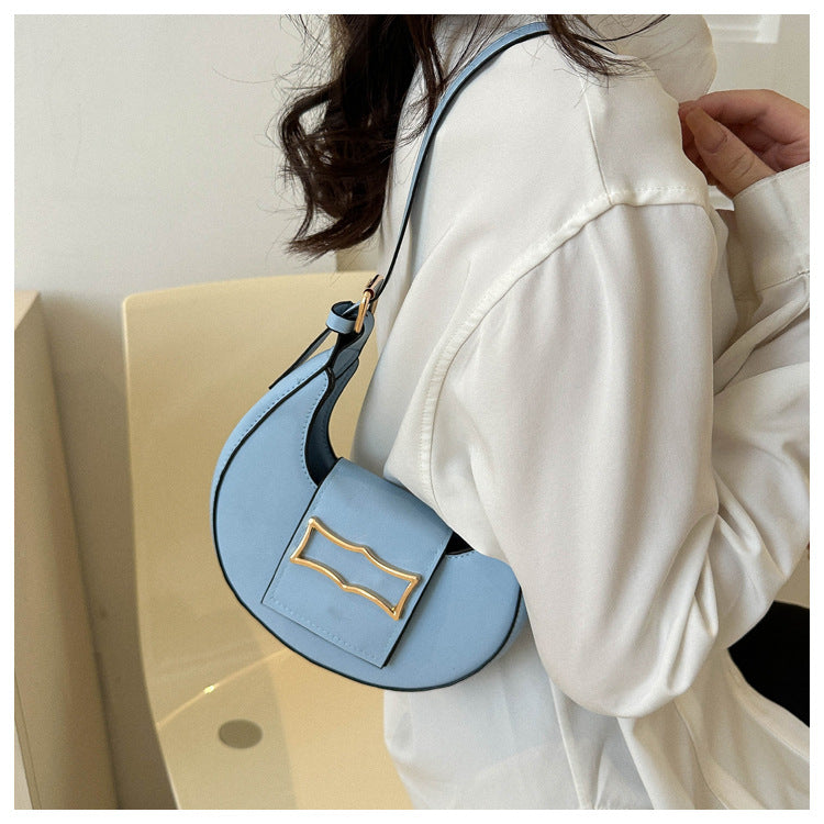 10 Colors Fashion Women Moon Shape Underarm Trend Shoulder Strap Dumpling Bag