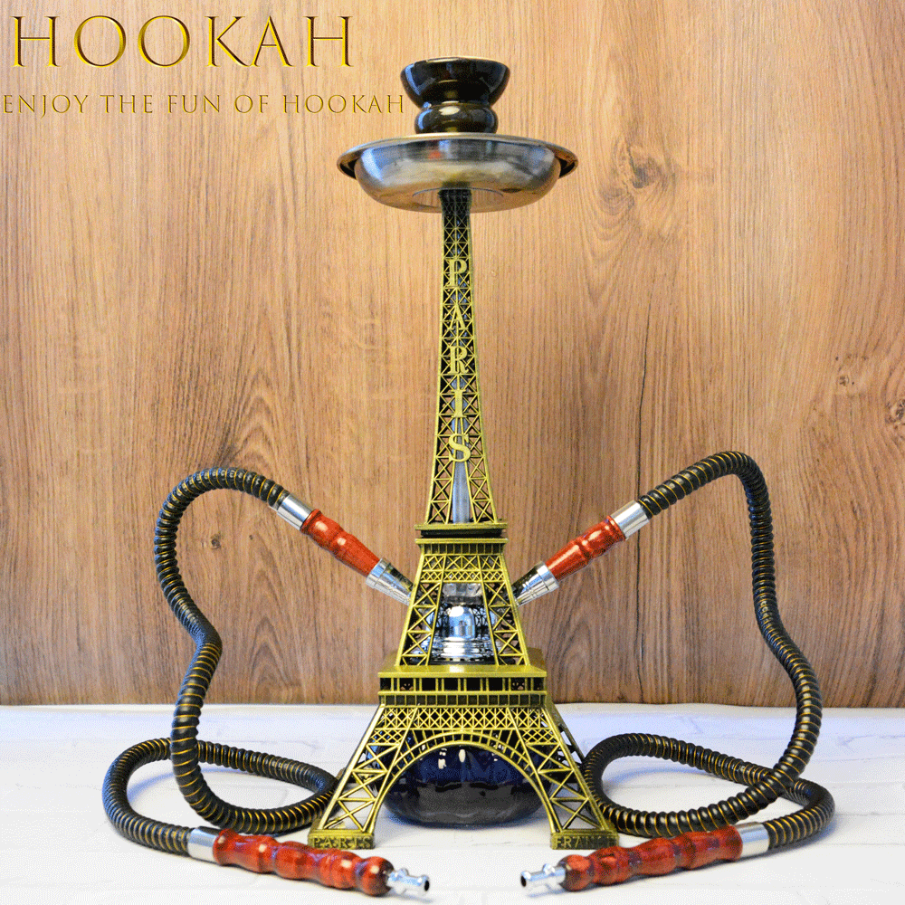 Handmade Traditional Gift Eagle Eiffel Tower Shisha Double or Four Hose Hookah