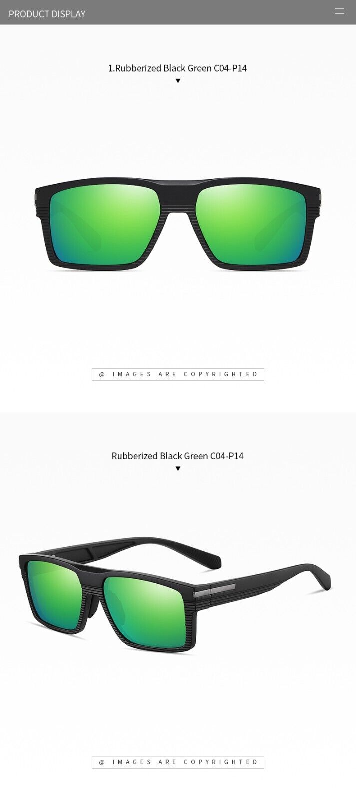 Men's Cool Looking Anti UV400 Polarized Sport Driving Fishing Eyewear Sunglasses