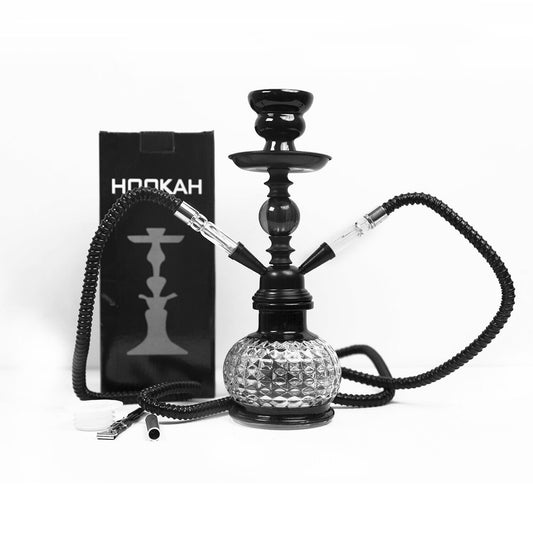 Traditional Gift Collectible 2 Hose Premium Shisha Hookah Complete Set Black
