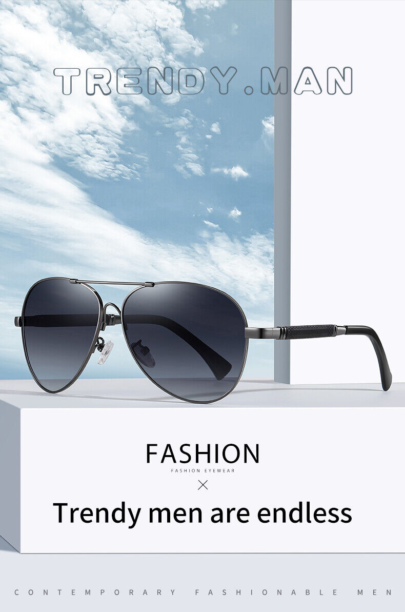 New Trendy frame Unisex polarized Sunglasses Driving Night vision Anti UV400