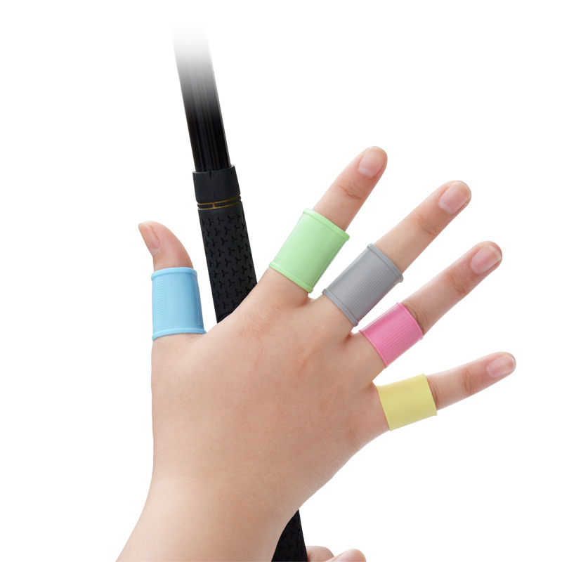 Women Rubber Antifriction Antislip Hand Protector Golf Finger Protective 8pc