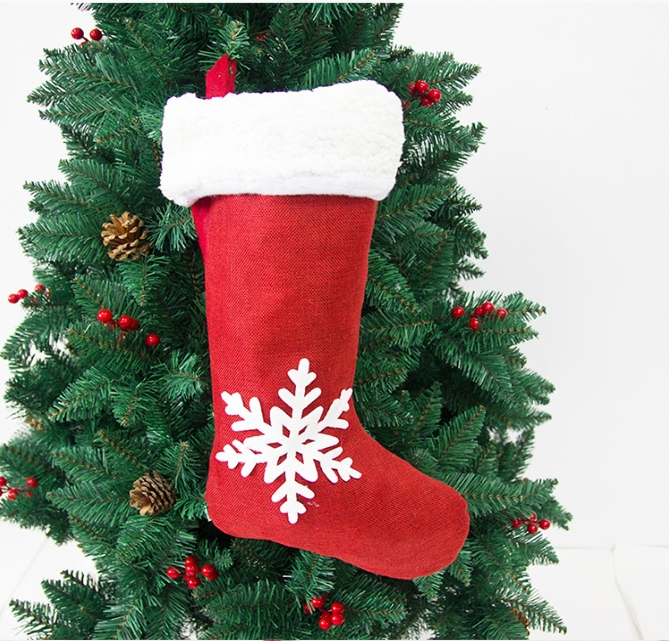 Christmas Stocking Santa Claus Present Bag Home Party Festivals Ornament Gifts