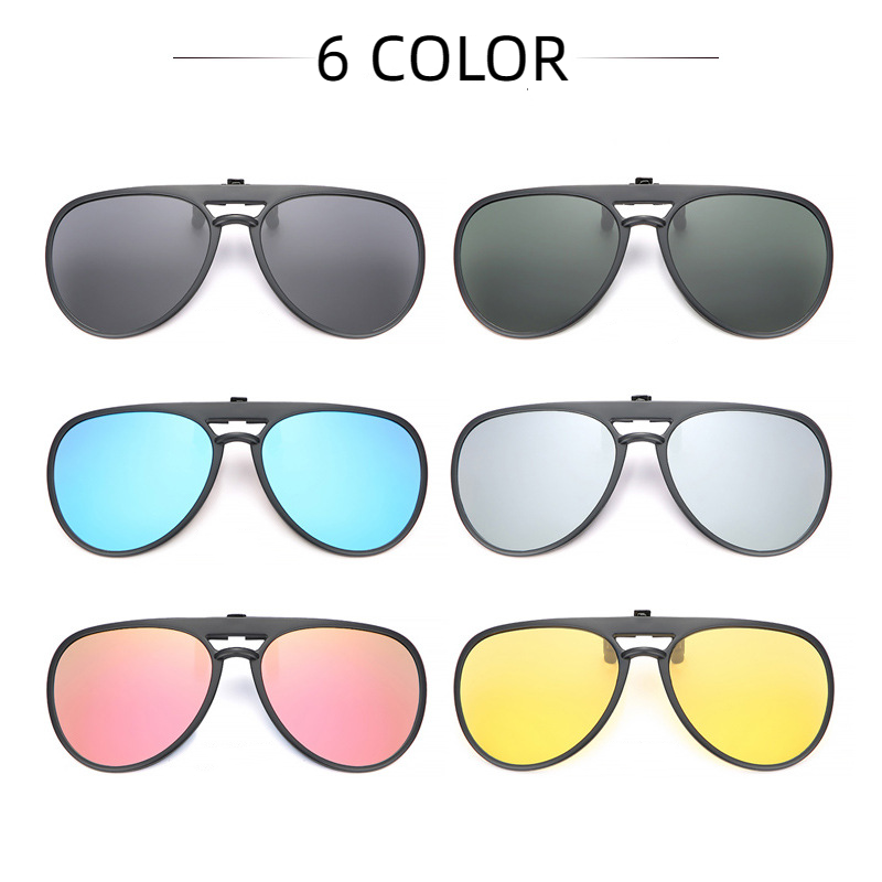 New Unisex Polarized UV400 Protection Driving Fishing Clip On Flip Up Sunglasses