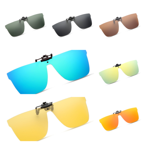 Fashion One-piece lens polarizing Multicolor Lens Retro Flip up Sunglasses Clip
