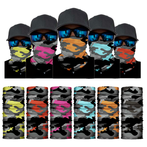 Cycling Camouflage Neck Gaiters Bandanas Fabric Motorcycle Face Masks Sunscreen