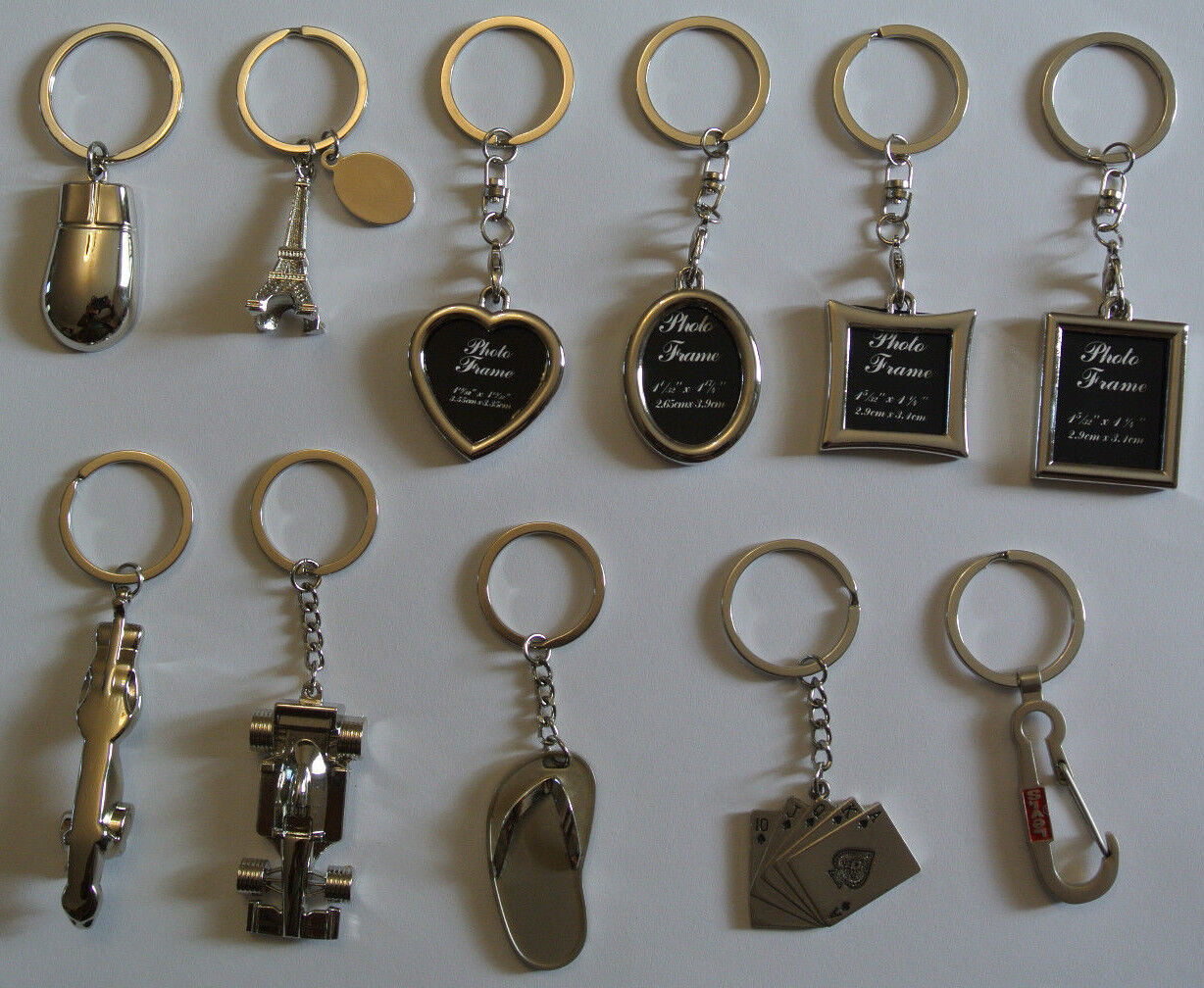 Gift Novelty Steel Alloy Keychain Ring Keyring Pendant Key Fob Funny Photo Frame