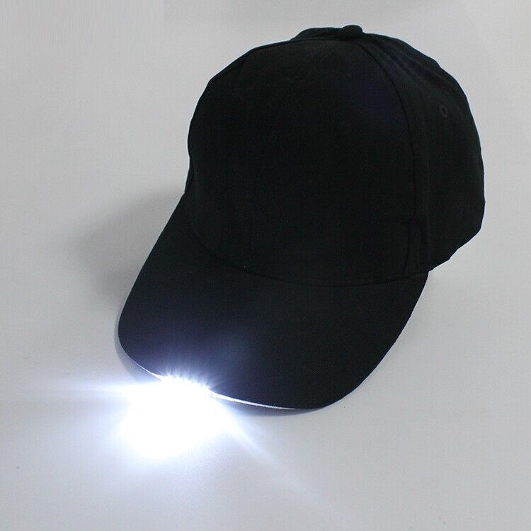 With 5LED Fishing Baseball Cap Outdoor Hiking Camping New Hot Light Hat Black