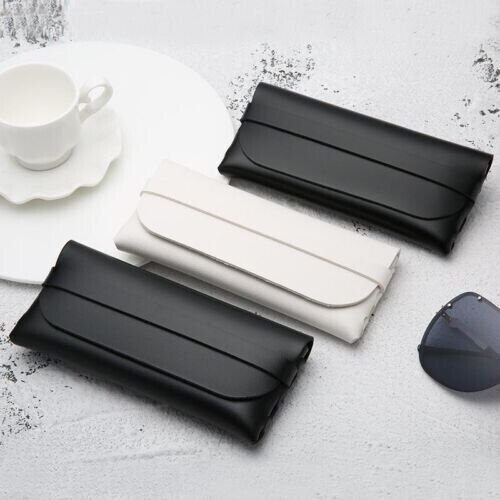 Unisex Myopia Glasses Case Durable Portable Leather Cassette Soft Bag