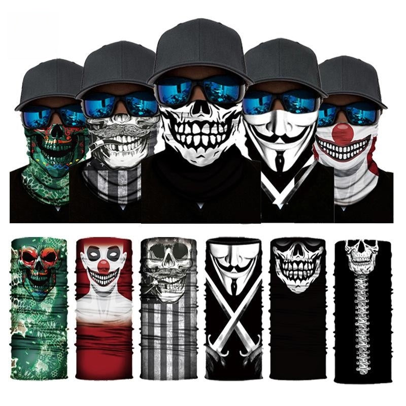 Biker Motorcycle Cycling Face Mask Shield Protective Neck Tube Scarf Headband