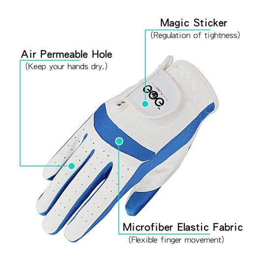 Pink Kids Golf Gloves Microfiber Cloth Breathable Comfort Anti-Slipping S Size