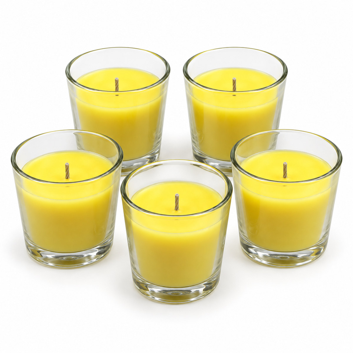 5/10 Pack Citronella Scented Glass Candles 45g Outdoor Patio Garden 11hr Burn Time