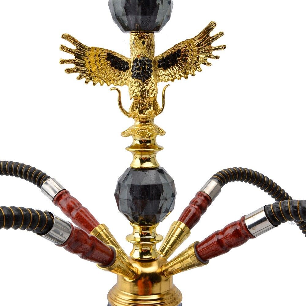 Handmade Traditional Gift Eagle Eiffel Tower Shisha Double or Four Hose Hookah