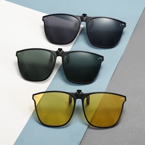 2023 Fashion Unisex Clip On Sunglasses Polarized Large Frame Short-sighted