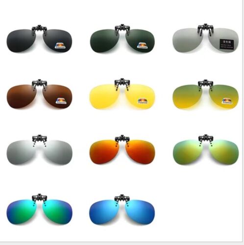 Unisex Polarized Clip On Flip up Sunglasses Driving glasses UV400 Protection