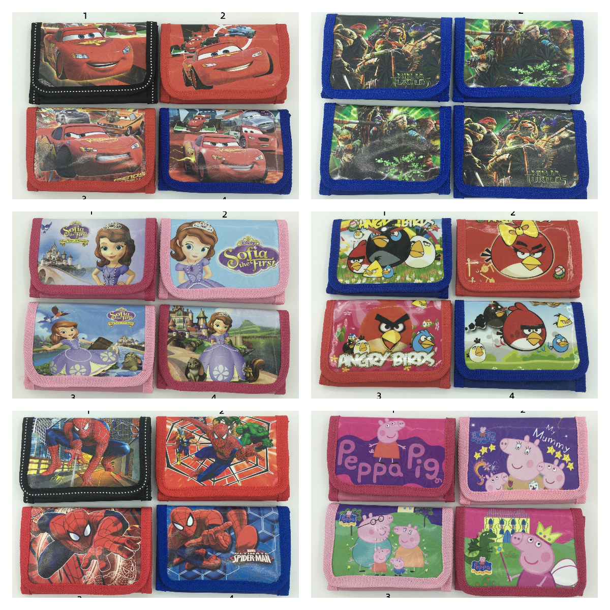 New Kids Children Carton Three Fold Purse Wallets Boys Girls Gift Idea Purse