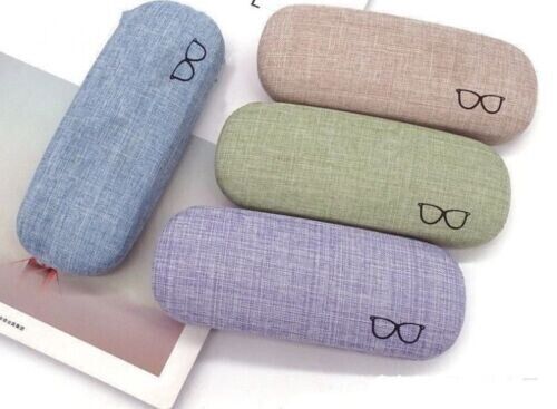 New Unisex Anti-crush Anti-fall Portable Flax Glasses Case Student Myopia Box