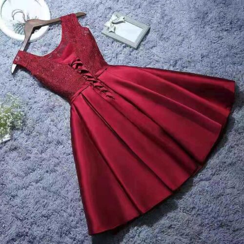 Women Lace Formal Wedding Evening Cocktail Prom Bridesmaid Ball Gown Dress