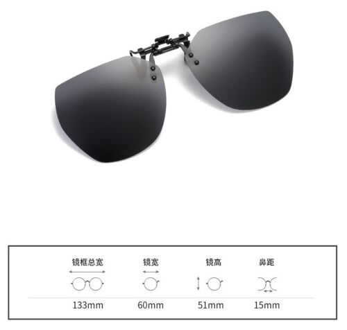 New Unisex Driving Fishing Polarized UV400 Protection Clip On Flip Up Sunglasses