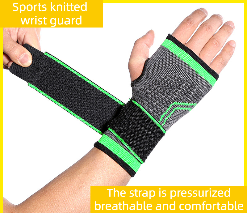 Breathable Sports Weight Lifting Fitness Basketball Pressure Knitted Wrist Guard