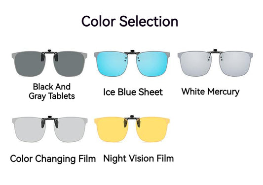 Unisex Fashion Polarized Flip-up Clip-on Lenses For Myopic Glasses Multicolour