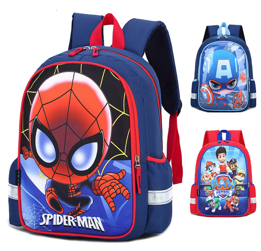 New Boy Girl Children‘s Preschool Kindergarten k=Kids Spider Man Backpack Captain
