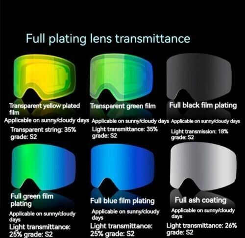 Unisex Anti-fog Sunglass Columnar Double Layer UV Protective Ski Snow Goggles