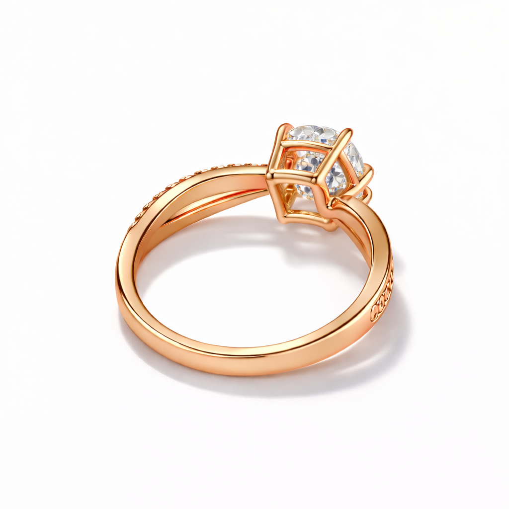 Elegant Twist Engagement Style Ring Alloy Band Simulated Crystal Stone 3 Colours # R120