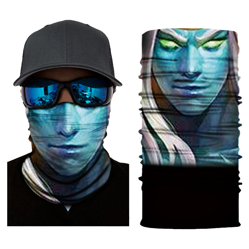 Biker Motorcycle Cycling Face Mask Shield Protective Neck Tube Scarf Headband