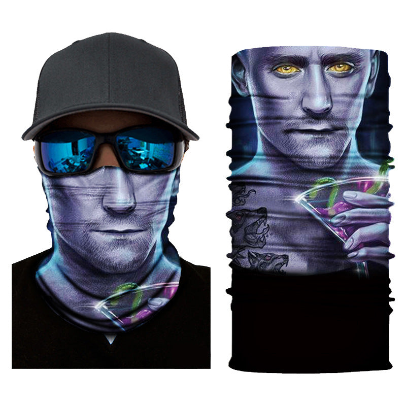 Biker Motorcycle Cycling Face Mask Shield Protective Neck Tube Scarf Headband