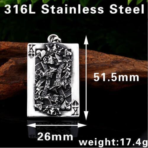 Retro Pendant Punk Vintage Cross Animal Totem Poker Pendant Biker Chain Necklace