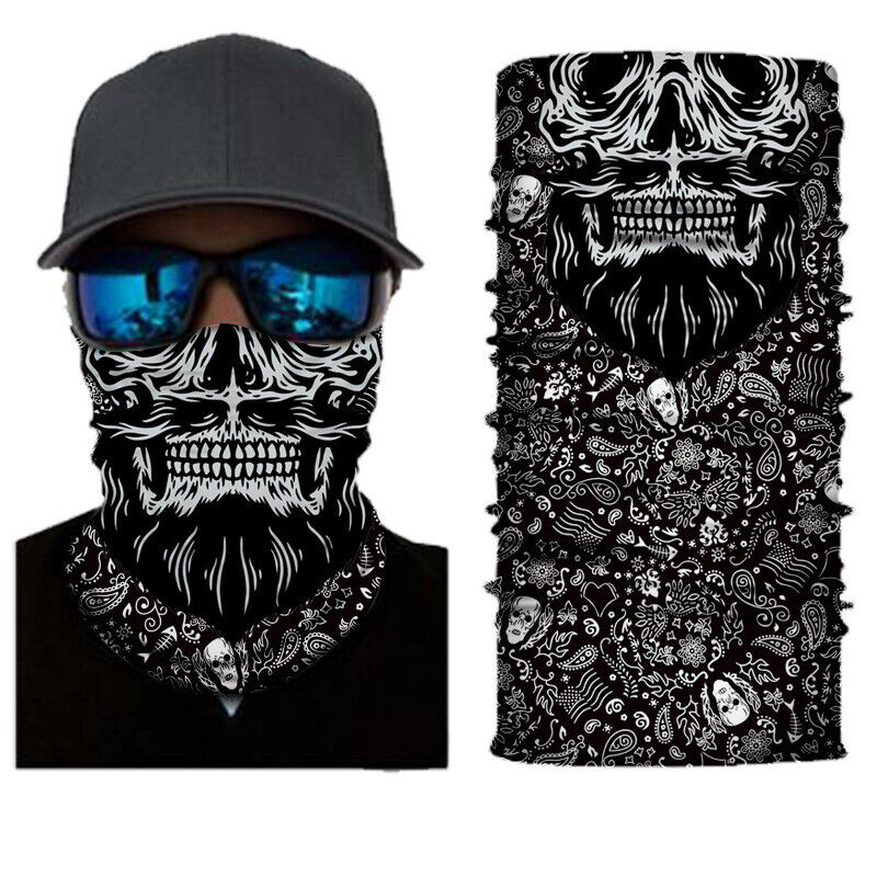 Motorcycle Biker Cycling Neck Gaiters Tube Snood Fabric Sunscreen Masks Bandana