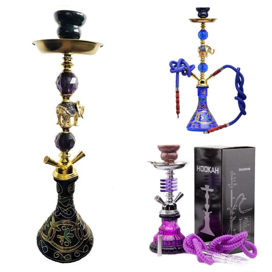 Handmade Traditional Collectible Gift Premium 2 Hose Shisha Hookah Complete Set