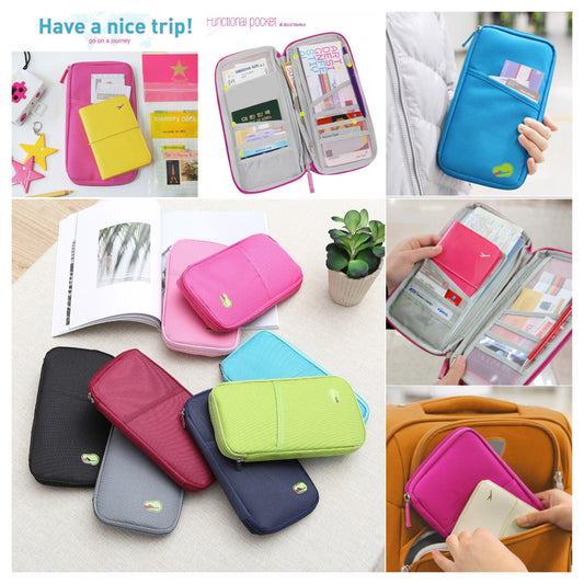NEW TRAVEL PASSPORT HOLDER WALLET CREDIT CARD ORGANIZER BAG